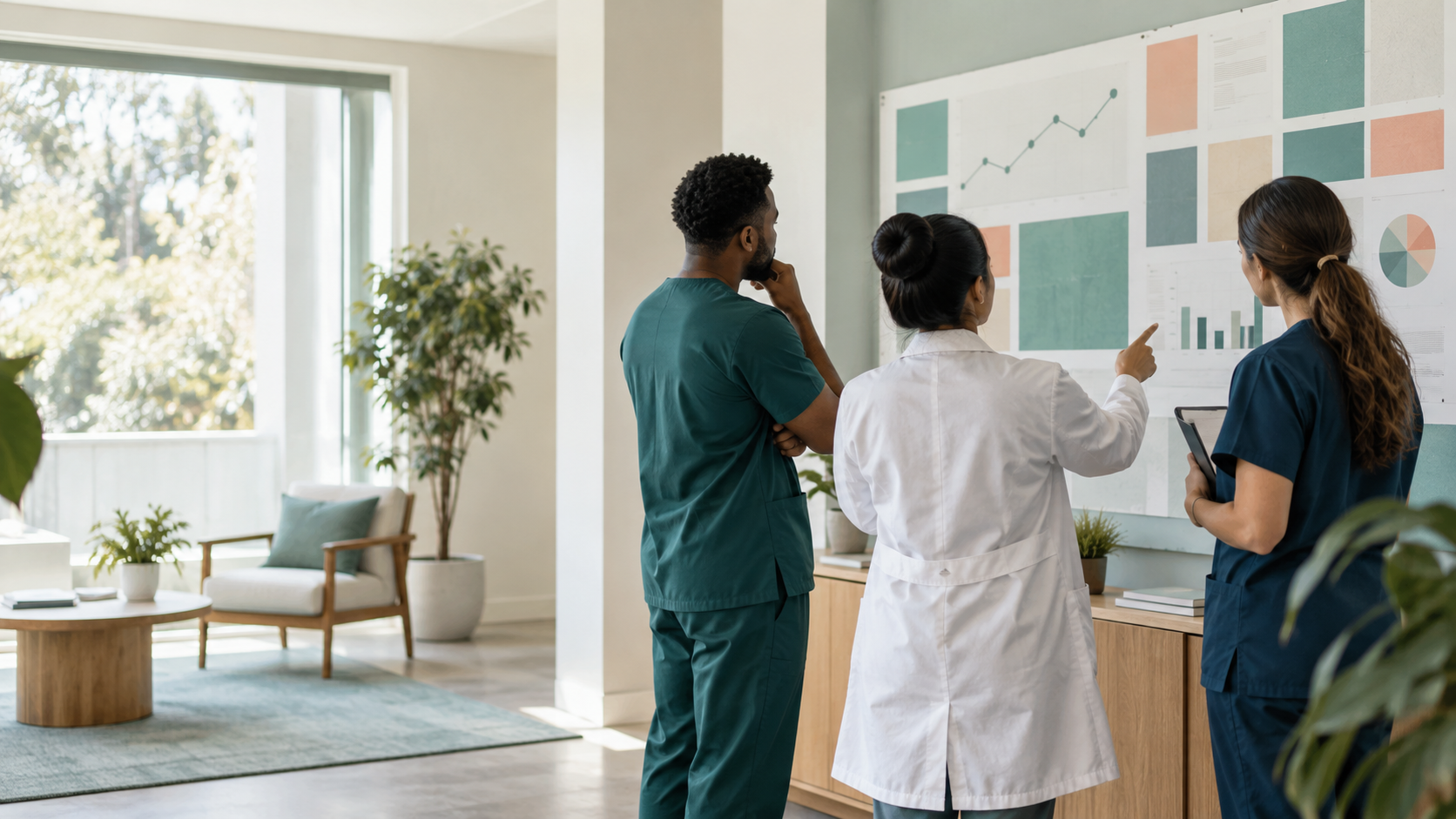 Person reflecting on a health plan